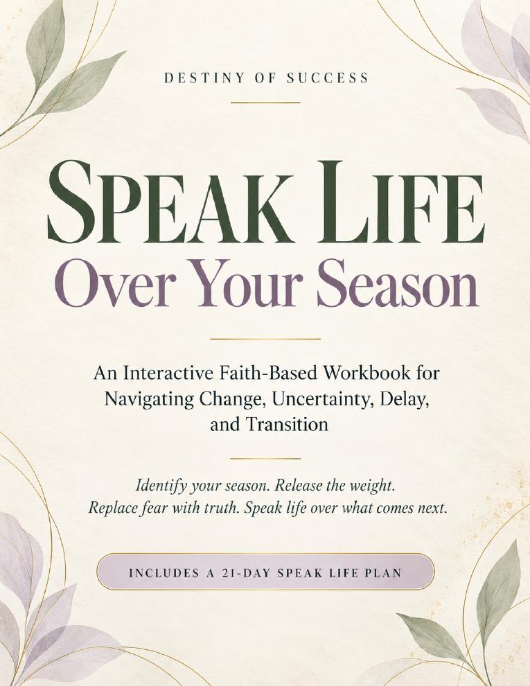 Speak Life Over Your Season workbook cover